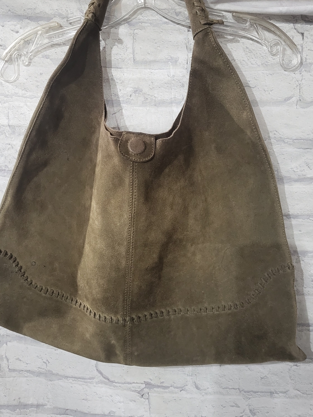 HOBO Olive Suede Braided-Handle Hobo - Picture 6 of 6